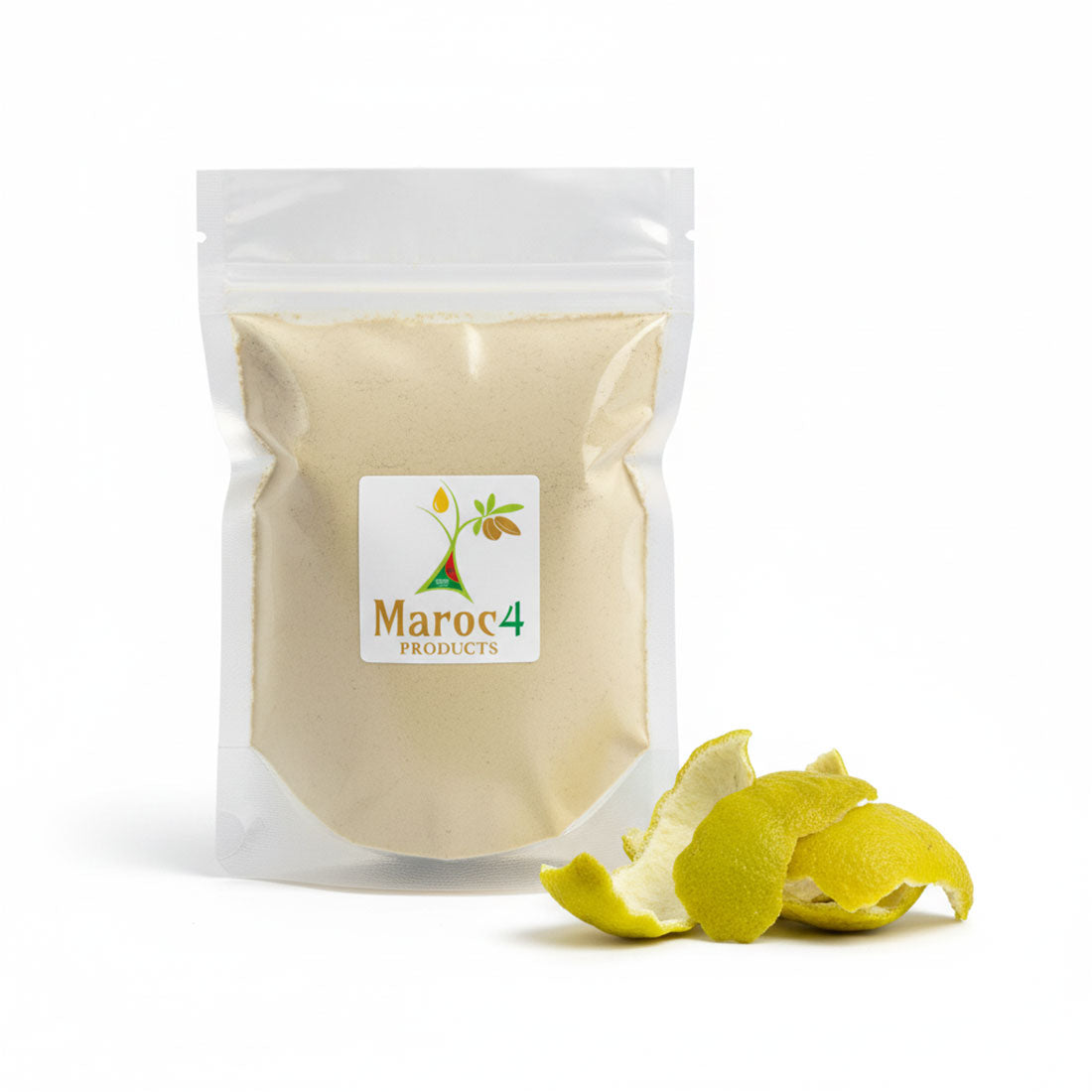 قشر ليمون مجفف - مطحون